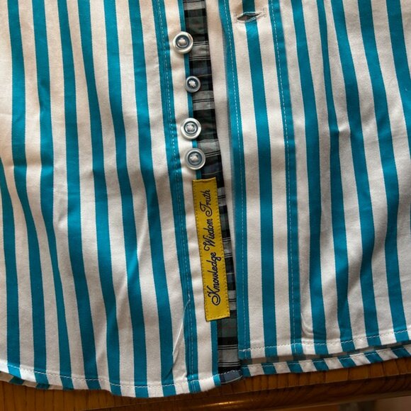 Robert Graham blue striped button down size XL - Picture 9 of 9